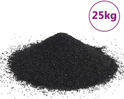 vidaXL Aquariumzand 25 kg 0,2-2 mm zwart