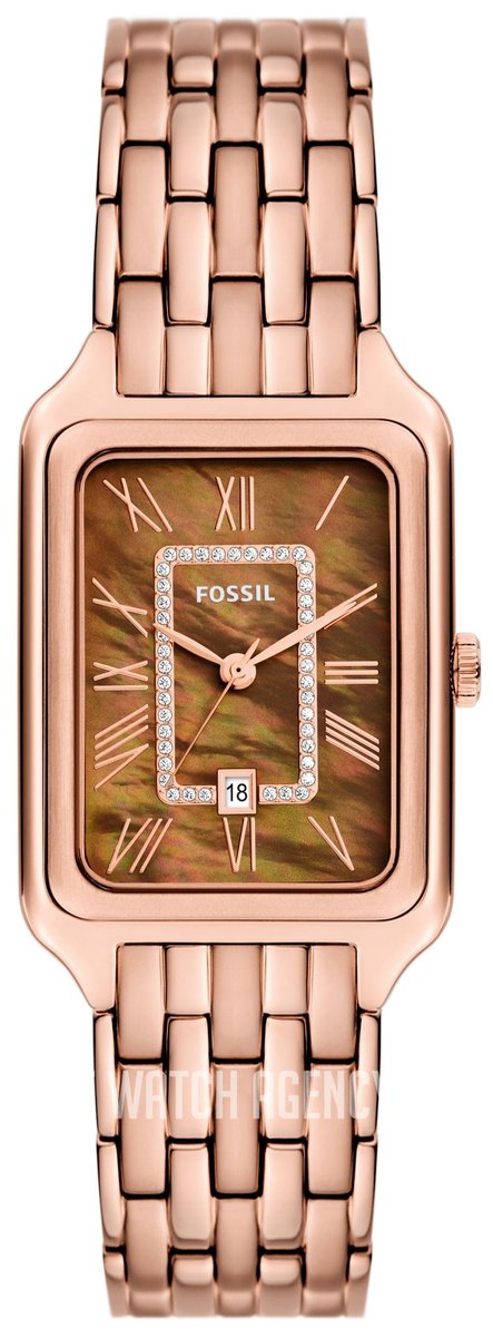 Fossil Raquel ES5323 Horloge - Staal - Rosékleurig - Ø 26 mm
