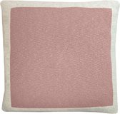 Solid knitted poster cushion pink