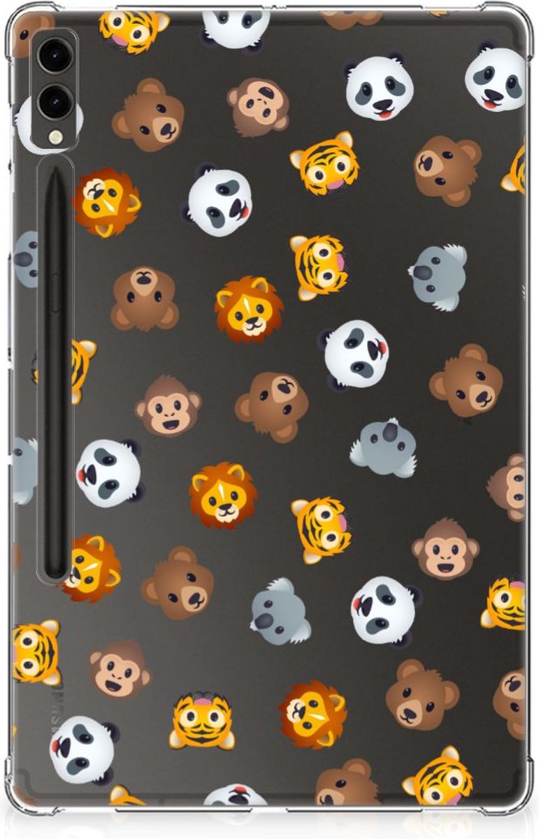 Hippe Hoes voor Samsung Galaxy Tab S9 Plus Dieren Emojis