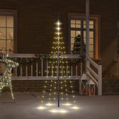 vidaXL - Vlaggenmast - kerstboom - 108 - LED's - warmwit - 180 - cm