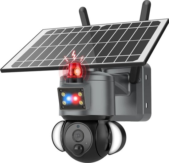 DrPhone SolarGuard - 2.4 GHZ Wifi Solar Camera - 3MP Camera - Zonnepaneel Camera - Pan / Tilt - Zonne Energie - 2 Weg Audio - Beveiligingscamera - Zwart van DrPhone — afbeelding 4