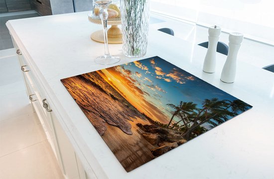 Protection induction - Beachday - 90x52 cm - Protection induction - Plaque de cuisson induction - Tapis induction - Antidérapant - Décoration Cuisine - Accessoires de vêtements pour bébé de Cuisine