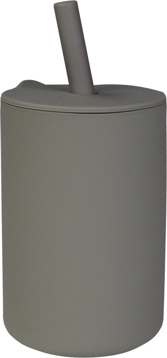 Goedkoopste Tryco Olive Gray Siliconen Rietjesbeker TR-392827