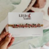 Little Yune Haarbandje - Haarbandje Bloemen Roze- Babyhaarbandje