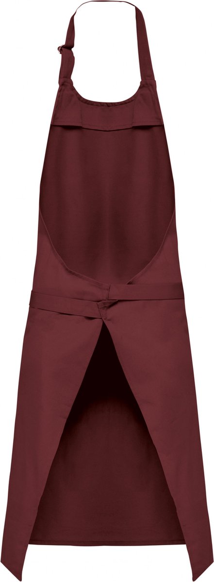 Kariban Katoenen schort met zak K885 - Wine - One size