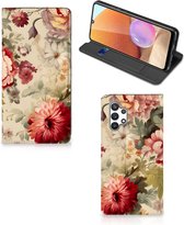 Smart Cover adapté au Samsung Galaxy A32 4G | A32 5G Enterprise Edition Fleurs
