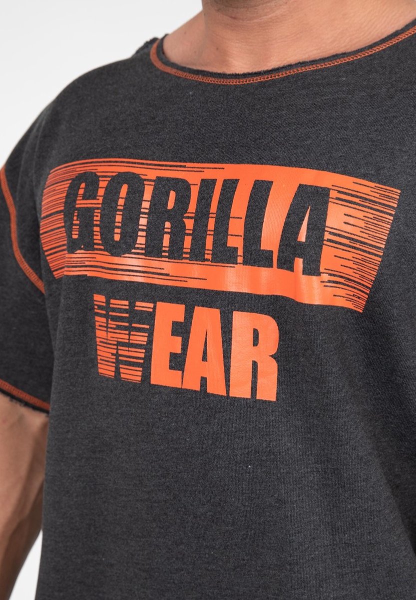 Gorilla Wear Wallace Workout Top - Grijs/Oranje - S/M