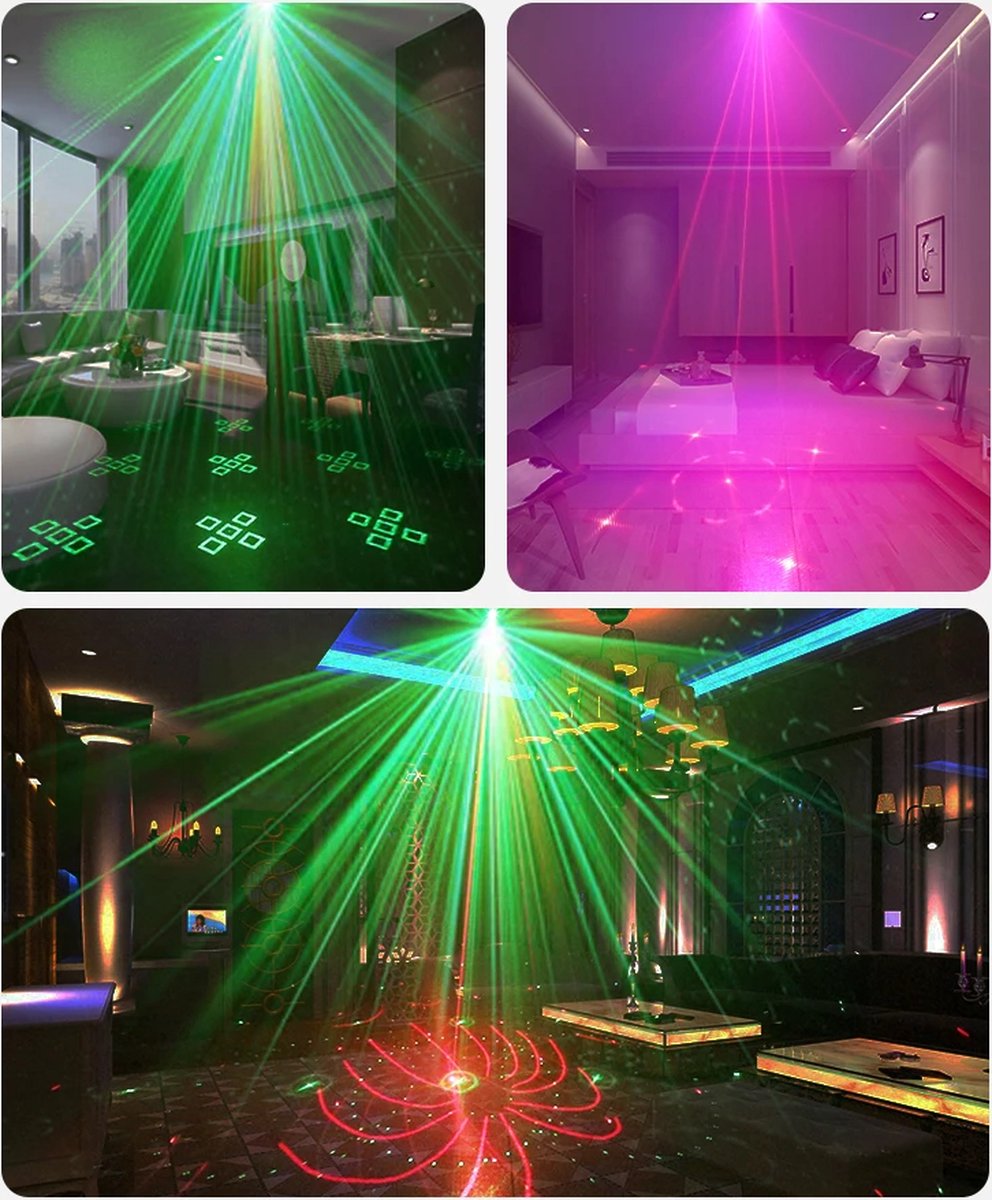 DJLicht USB mini led disco licht RGB - dj - laser - projector - Effect - met accu en zuignap – foto 8