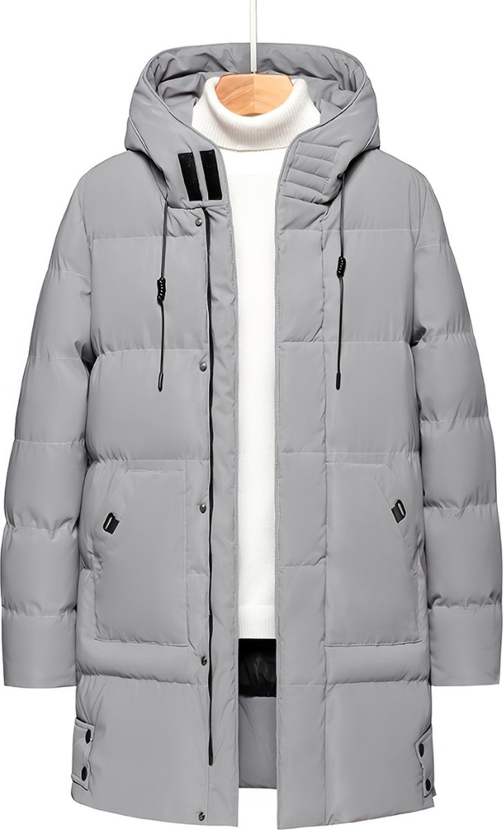 Livano Winterjas Heren Parka Heren Jas Winter Volwassen Grijs