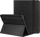 Rosso Element Book Case Hoes Geschikt voor Samsung Galaxy Tab S9 Ultra | Volledige bescherming | Elastische band | Sleep/Wake functie | Met Penhouder | Verstelbare standaard | Zwart