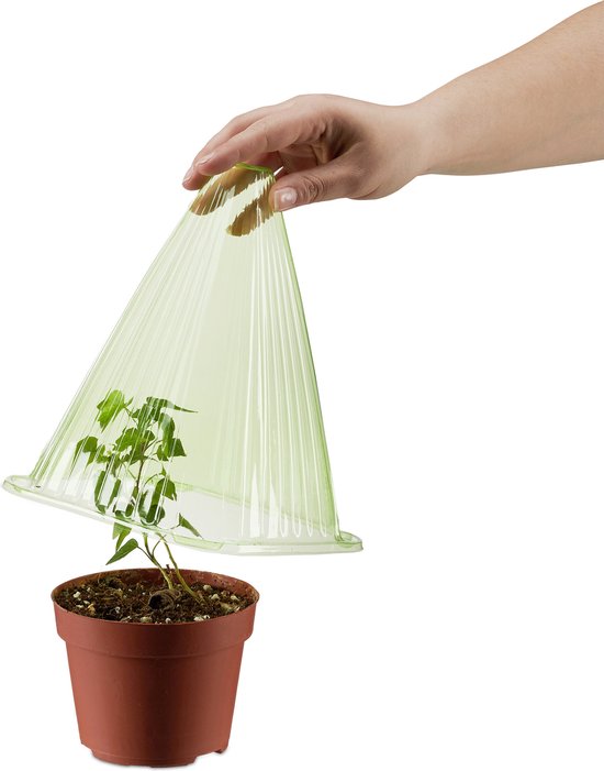 Chapeau pour plantes Relaxdays - lot de 80 - cloche pour plantes - protection des plantes contre le gel - plastique