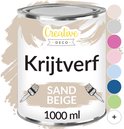 Creative Deco 1000 ml Beige Krijt-Verf | Mat en Wasbaar | Perfect voor Renovatie, Decoratie en Decoupage van Meubels | Egen en Gradient Effect Mogelijk
