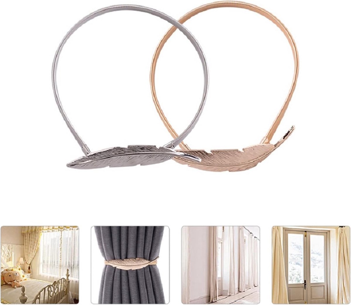 Plafondgordijnroede, hangende beugels, 3-pack plafondmontage, stevige