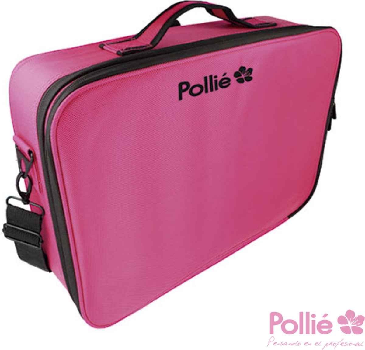 Cosmetica koffer Fuchsia - Voor kapper en nagelstyliste - Kapperstas - Nagelkoffer - 40x29x13cm.