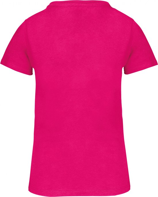 T-shirt Dames L Kariban Ronde hals Korte mouw Fuchsia 100% Katoen