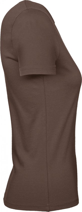 T-shirt Femme M B&C Col rond Manche courte Marron 100% Katoen