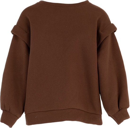 Bruine Jogger Sweater - Truien - Sweaters - Schouder detail - Azzuro Mode - Bruine
