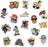 Jumada's - 50 stickers Street life - Straatleven - Gangstar - Driller - Hip Hop - Rappers - Skaters - Laptopstickers - Agenda stickers