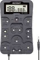 VOLTCRAFT Testeur de piles BT-12DIG plage de mesure (testeur de pile) 1,2 V, 1,5 V, 3 V, 3,7 V, 6 V, 9 V, 12 V pile, ba