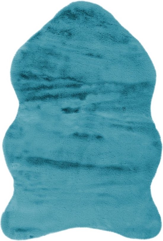 Schapenvacht Cosy - Soft Fluffy - Blauw - Vacht - Vloerkleed - Hoogpolig- 60x90 CM
