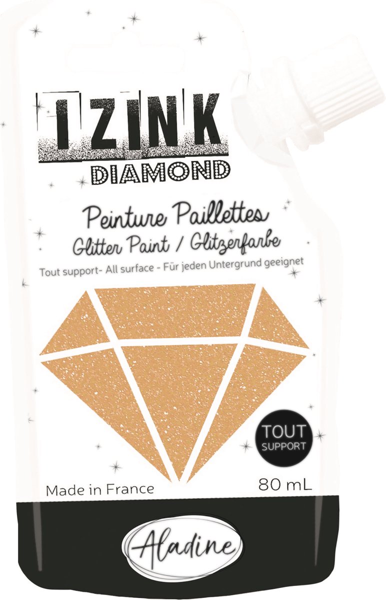 Lichtgoud Glitterverf Izink Diamond