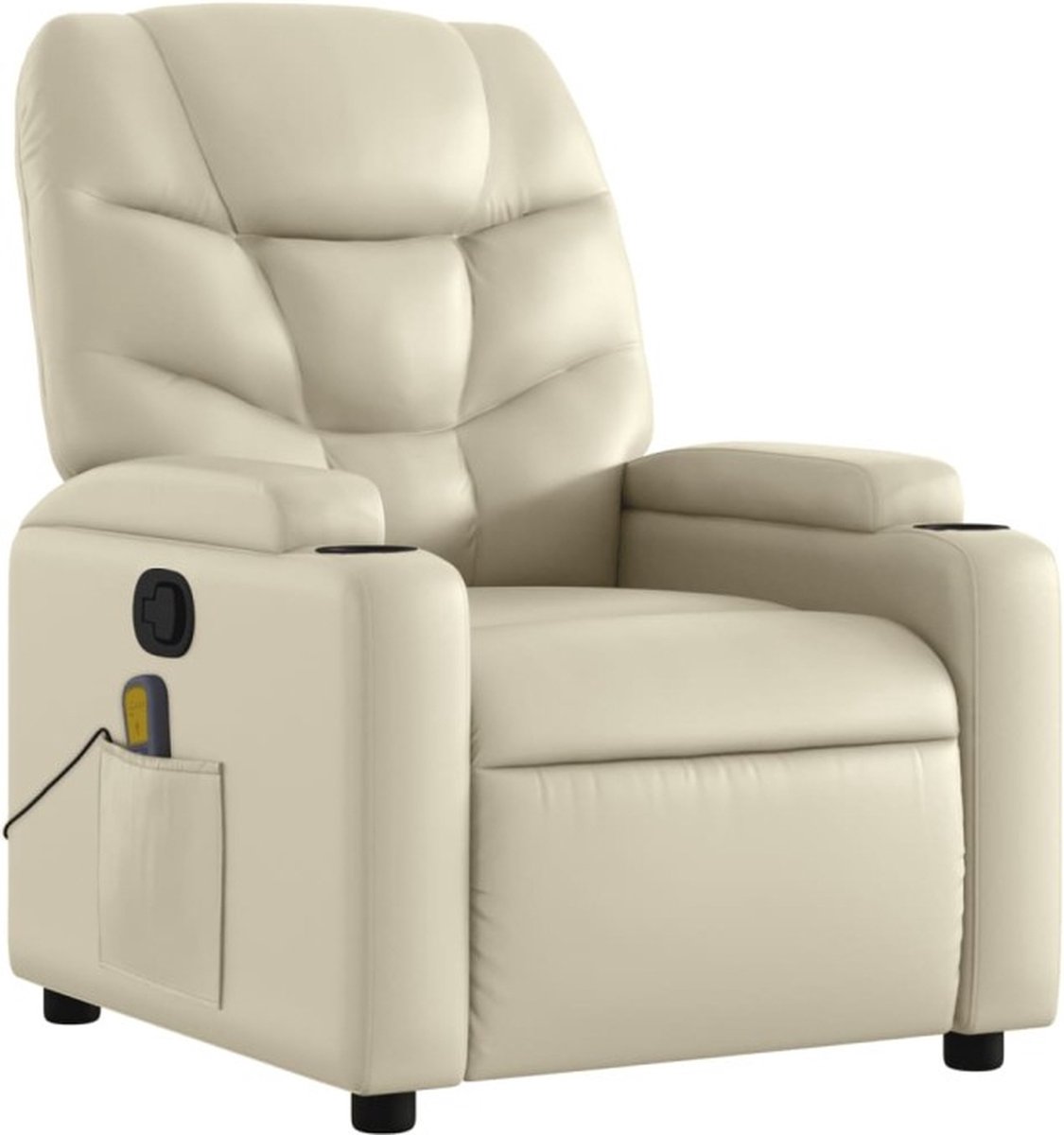 Haba Trading Massagestoel Verstelbaar Kunstleer Crème - afbeelding 3