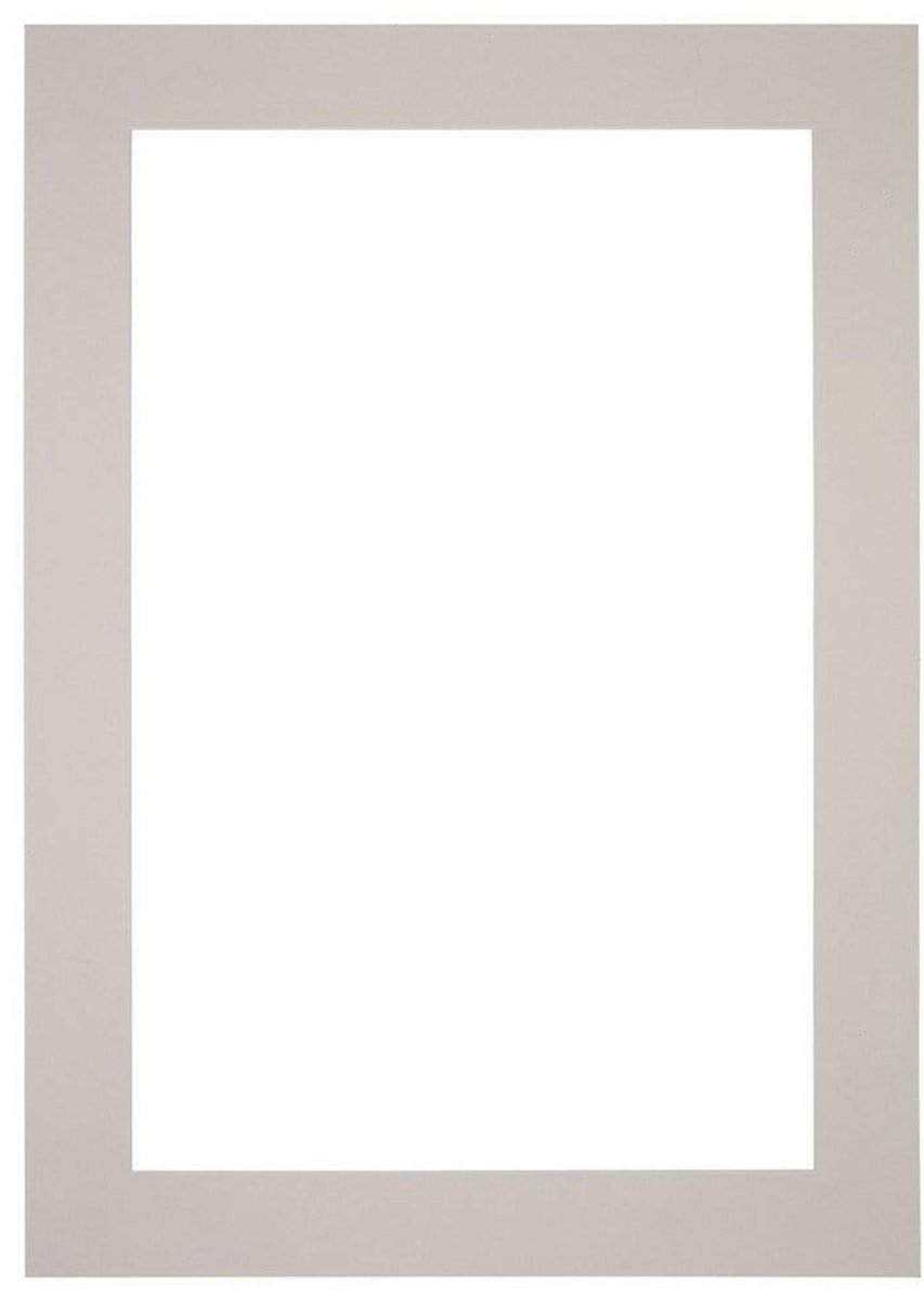 Passe-Partout Fotomaat 10,5x14,8 cm - Lijstmaat 21x29,7 cm - Grijs Graniet - Museumkarton - Fotolijst niet inbegrepen
