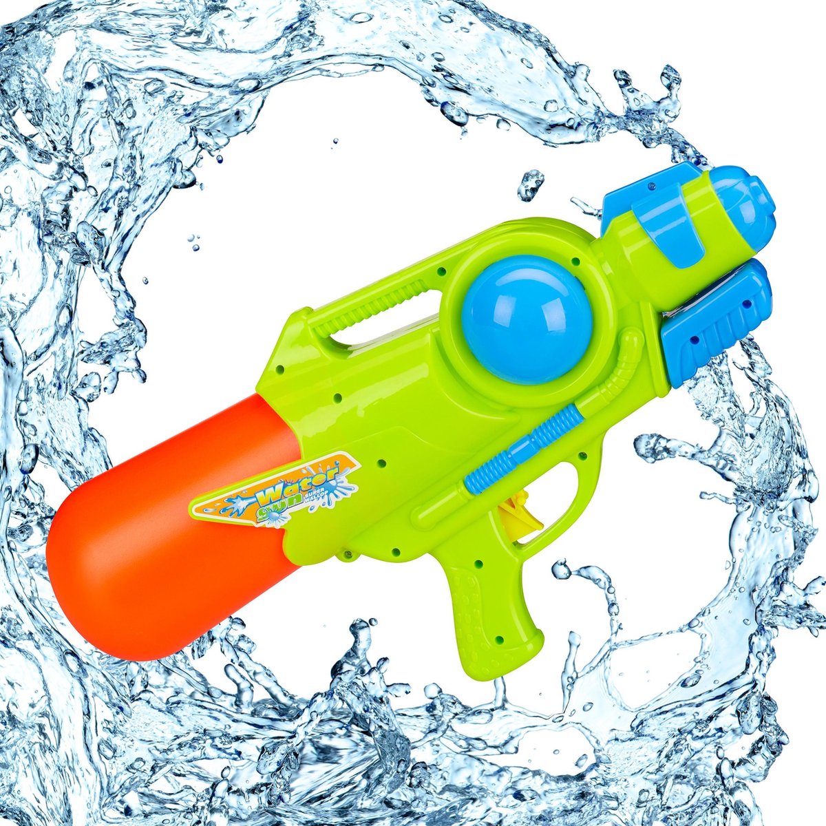 Relaxdays waterpistool - super soaker kinderen - water gun - 1 liter reservoir - gekleurd