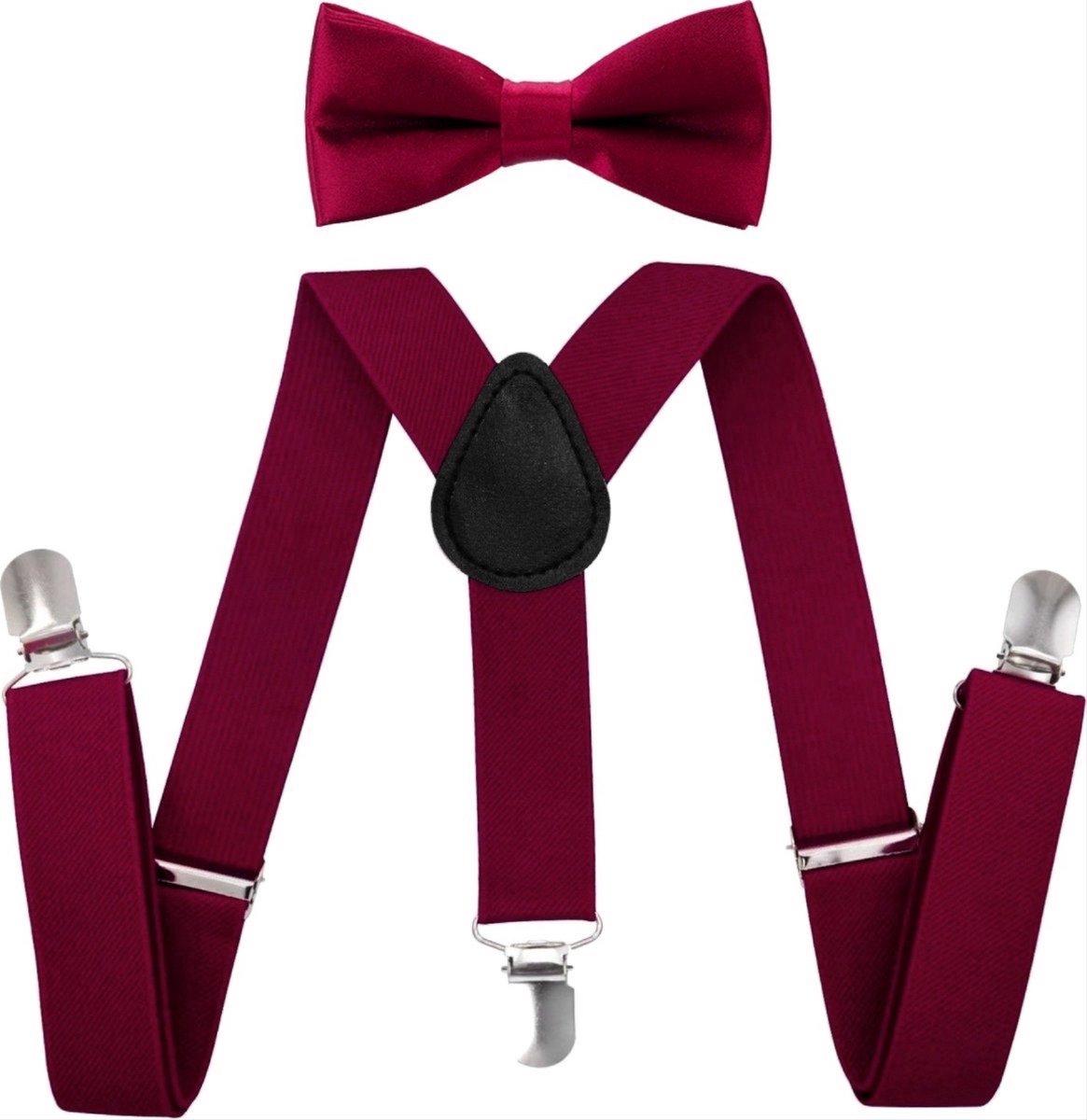 CHPN - Bretels - Bretels voor kinderen - Kinderbretels & Vlinderstrik - Bordeaux Rood - 1-4 jaar - Bretels - Speciaal voor kinderen - Kerst outfit