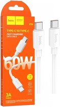 Hoco X96 60W Fast Charge PD USB-C naar USB-C Snellaad Kabel 1M Wit
