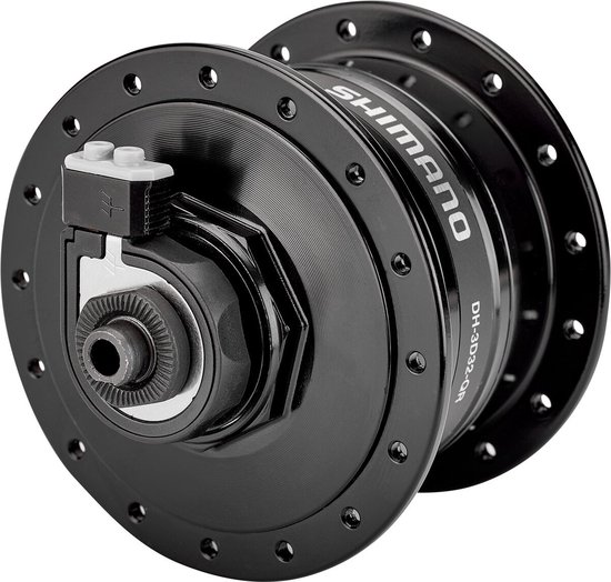 Shimano DH-3D32 Naafdynamo 6-Bolt Quick Release, zwart Uitvoering 36H van Shimano — afbeelding 2