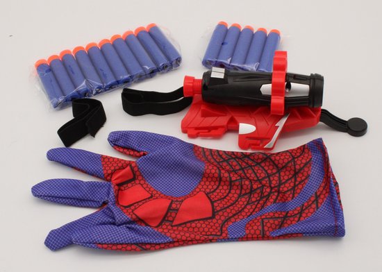 Polaria – Spider-man Webshooter – Web shooter – Webschieter – Spiderman – Incl. 15 Darts – Launcher – Handschoen – Bevestigingsriem – Duurzaam – Trending op tiktok – Tiktok made me buy it