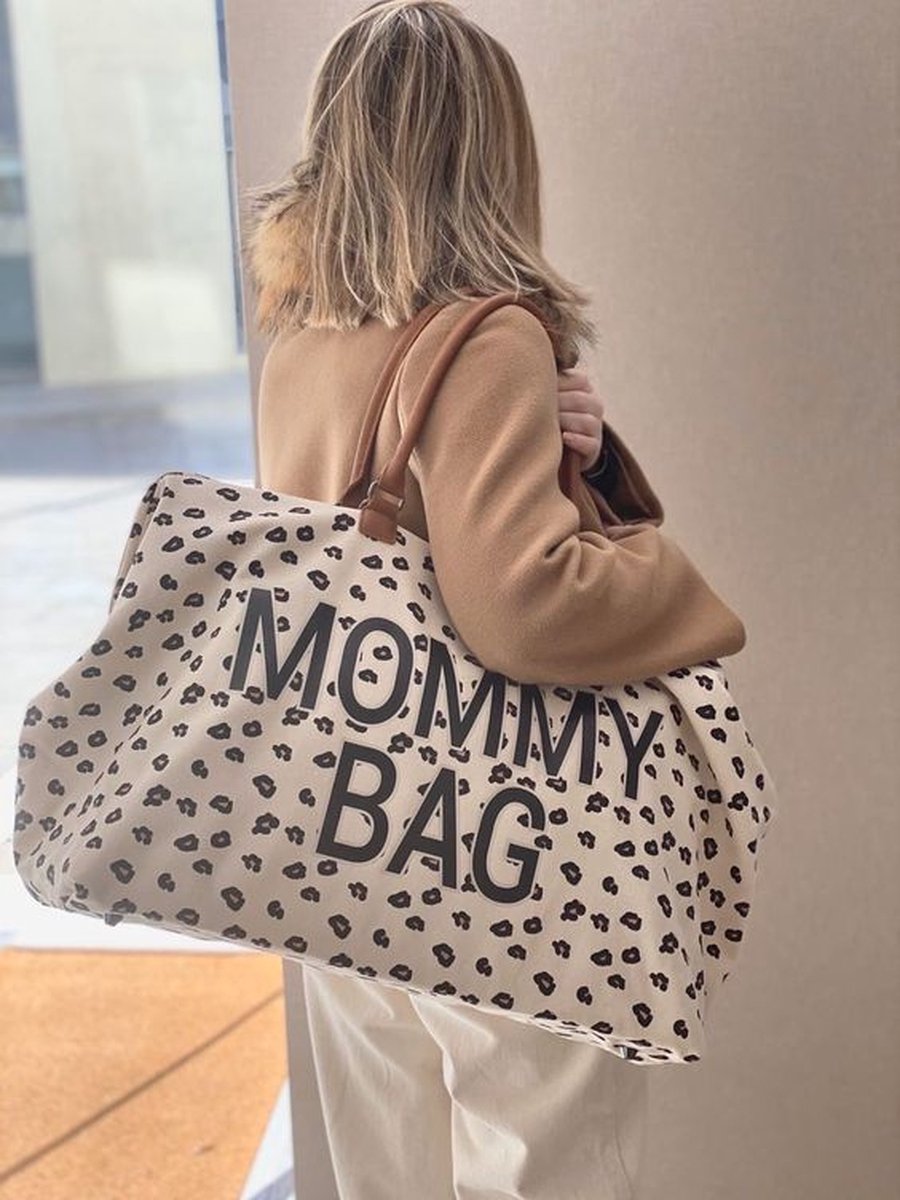 Sac à langer Mommy Bag écru imprimé léopard CHILDHOME