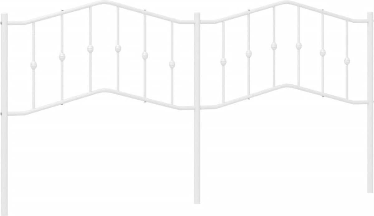 vidaXL Vervangend - hoofdbord - 200 - cm - metaal - wit