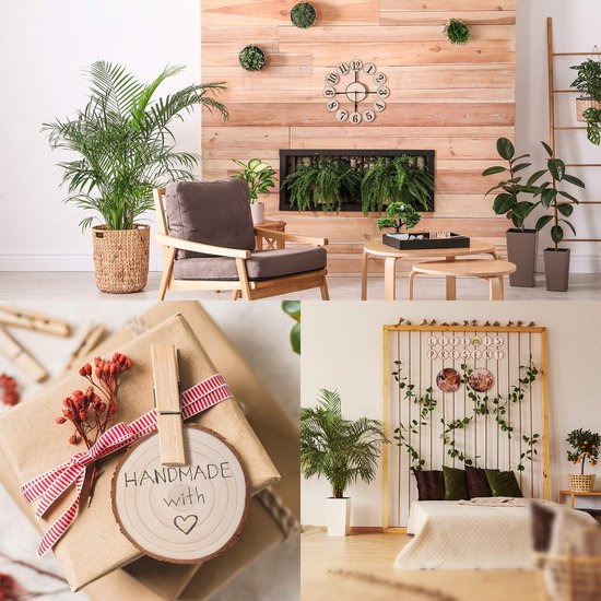 100 stuks ronde houten schijven 3 cm, handwerk en doe-het-zelvers voor brandschilderen en decoratie