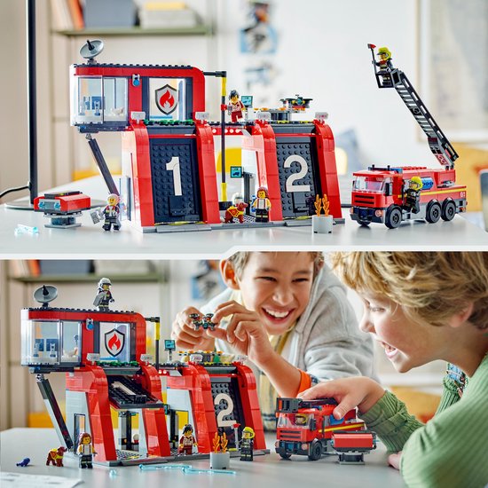 Caserne de pompiers et camion de pompiers LEGO City - 60414