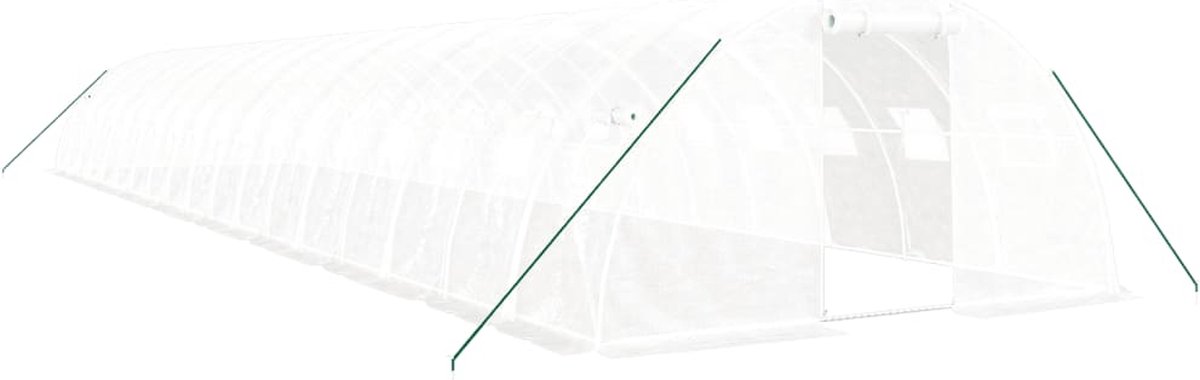 VidaXL Tuinkas met stalen frame 72 m² 18x4x2 m wit