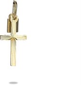 Twice As Nice Hanger in 18kt verguld zilver, kruis, gebeiteld