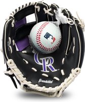 Franklin 9,5 Inch Youth MLB Glove and Ball Set Team Rockies