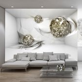 Fotobehangkoning - Behang - Vliesbehang - Fotobehang Grote Diamanten - Abstract Diamonds - 150 x 105 cm