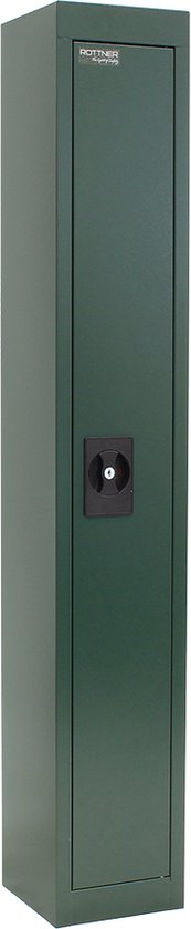 Armoire à armes Rottner Tom |Vert|1250x200x200mm|Convient pour 1 arme longue|Serrure à clé|