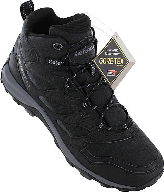 Merrell West Rim Sport Mid Gore-Tex Hiking Chaussures de randonnée de randonnée - Taille 42 - Homme - Noir - Gris