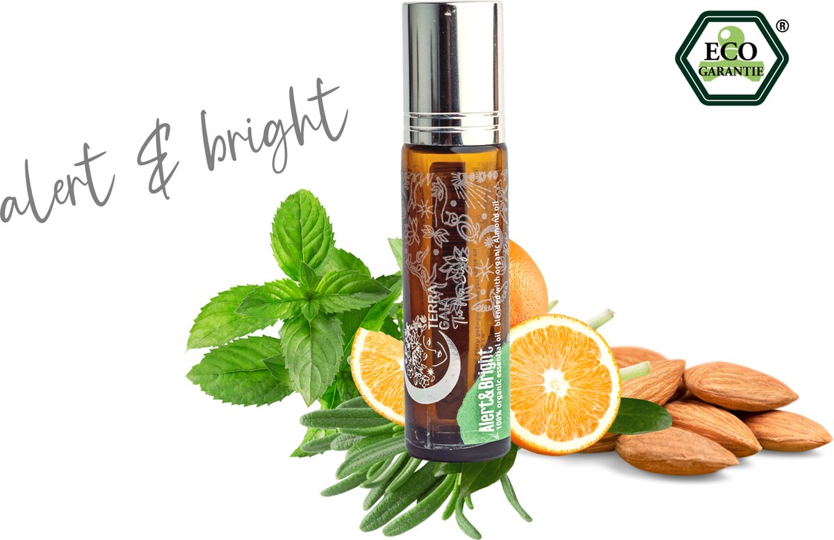 Goedkoopste TERRA GAIA - roll on - alert&bright - 100 organic essential oils - blended with organic almond oil