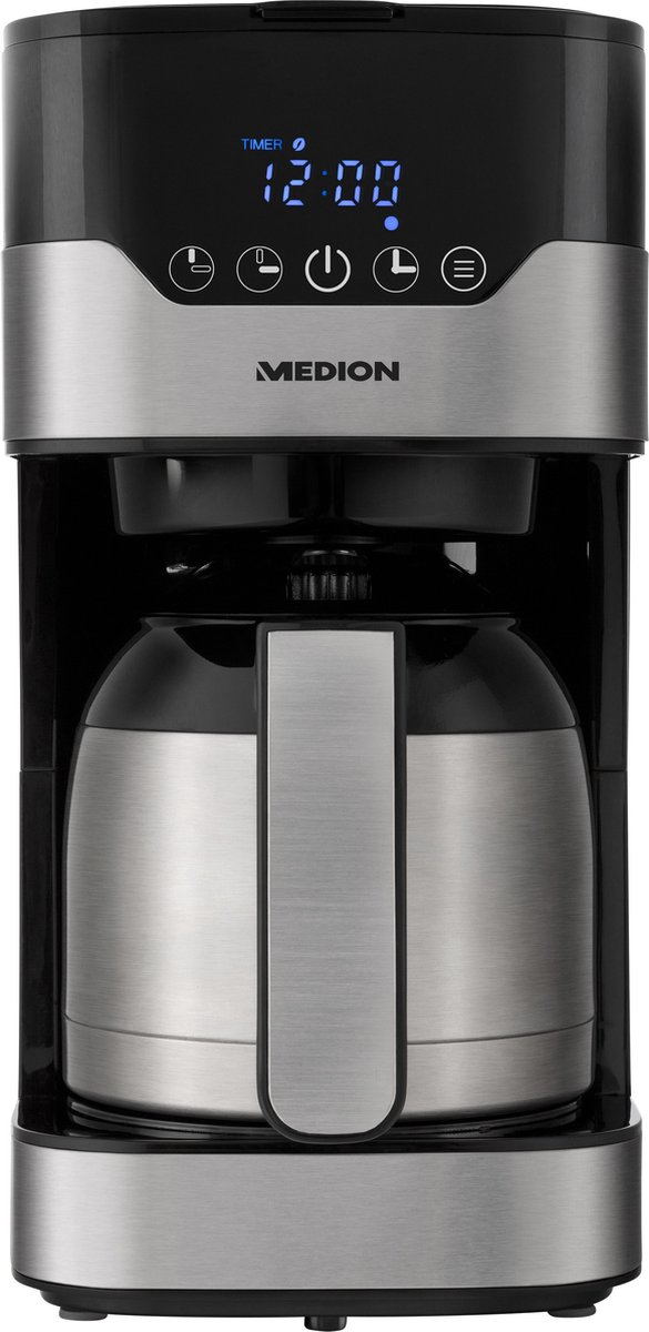 Medion MD 18458 - Koffiezetapparaat met thermoskan - 900 Watt - Zilver | bol
