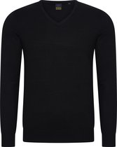 Mario Russo V-Hals Pullover - Trui Heren - Sweater Heren - Zwart - L