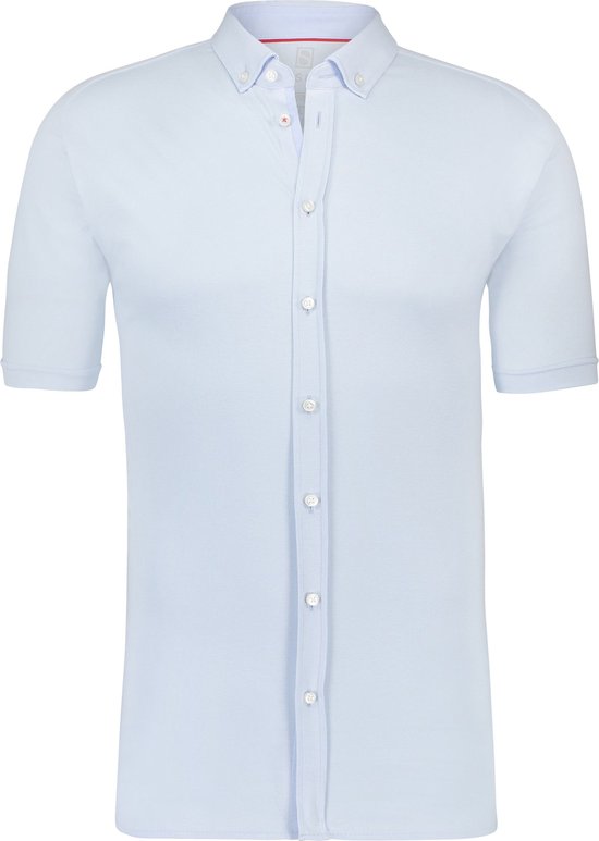 Desoto - Overhemd Korte Mouw Lichtblauw 051 - Heren - Maat XS - Slim-fit