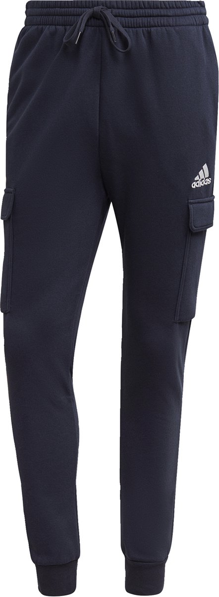 adidas Sportswear Essentials Fleece Regular Tapered Cargo Broek Heren – M Grijs