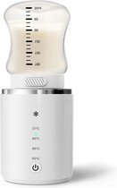 Flesverwarmer - Draagbare Baby Flessenwarmer voor Onderweg - USB Oplaadbaar - met Flesadapter voor Geschikt voor Meeste Merken Babyflessen