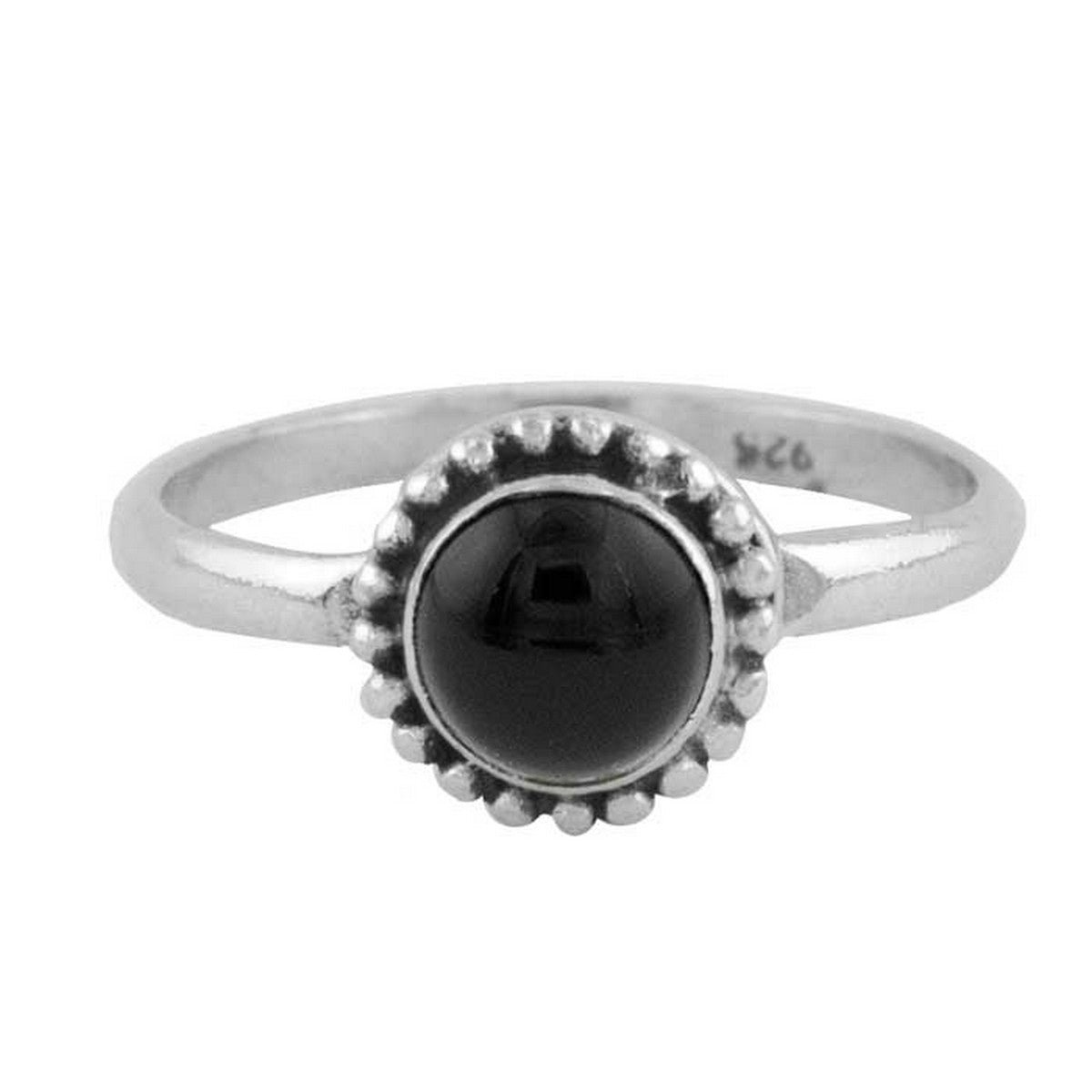 Jewelryz | Sena | Ring 925 zilver met zwarte onyx | 18.00 mm / maat 57
